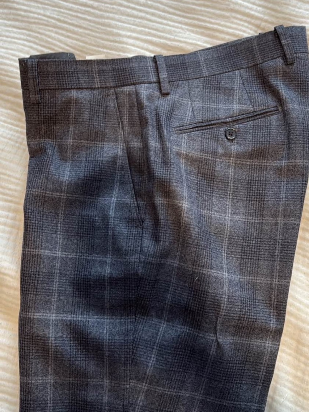 Ralph Lauren Men's Gray Plaid Trousers